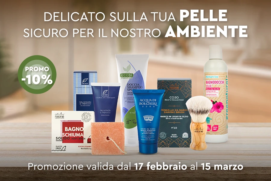 Promozione articoli naturali uomo e corpo