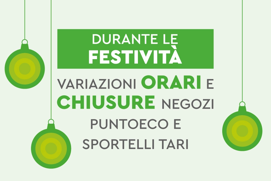 Chiusure e variazioni orari 2025